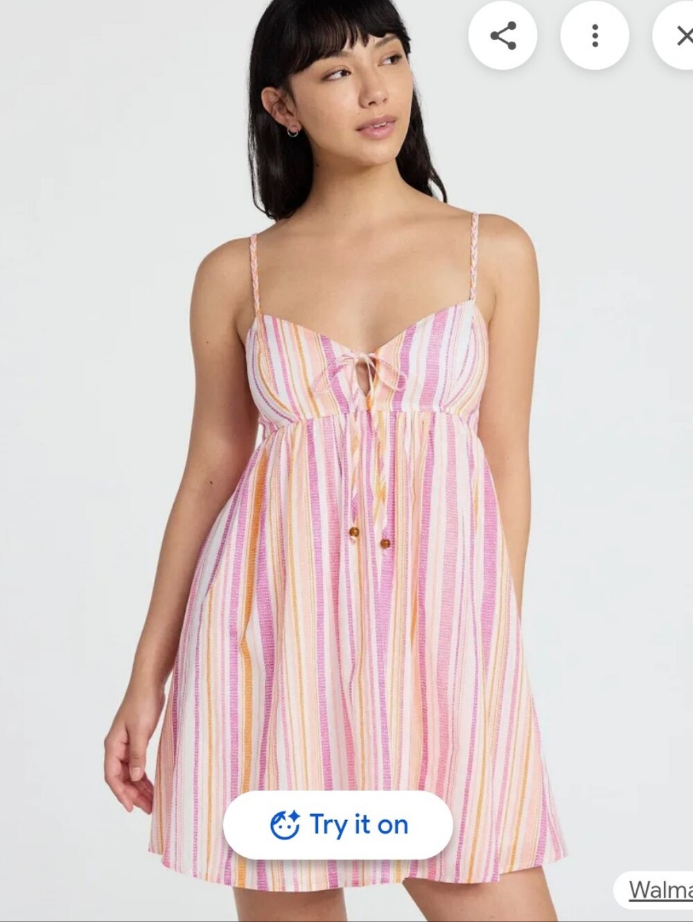 No Boundaries Pink Multi-Stripe A-Line Dress